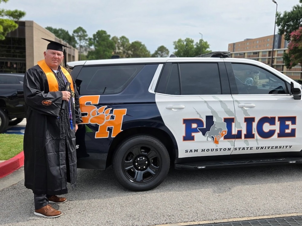 Through time, education and experience, Sgt. Jacob Manuel has positioned himself to make his dreams in law enforcement a reality. The recent Sam Houston State University graduate will continue his Bearkat journey this fall and pursue his Master of Science in Criminal Justice Leadership and Management. 